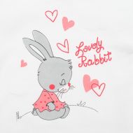 Dětské body s bočním zapínáním New Baby Lovely Rabbit růžové | Velikost: 50