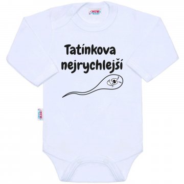 Body s potiskem New Baby Tatínkova nejrychlejší | Velikost: 62 (3-6m)