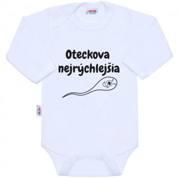 Body s potiskem New Baby Oteckova najrýchlejšia | Velikost: 86 (12-18m)