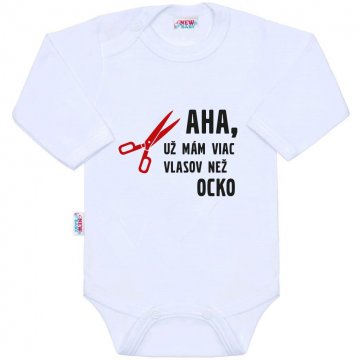 Body s potiskem New Baby Viac vlasov než ocko | Velikost: 50