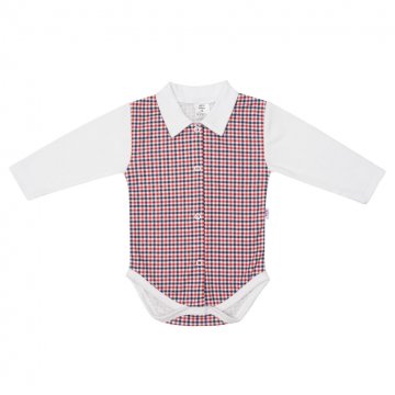 Kojenecké celorozepínací Polo body New Baby Checkered bílé | Velikost: 56 (0-3m)